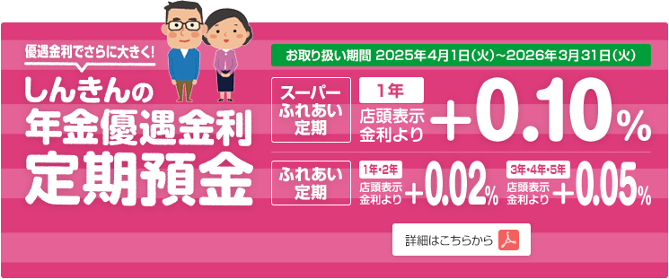 年金優遇金利定期預金