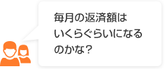 毎月の返済額はいくらぐらいになるのかな？